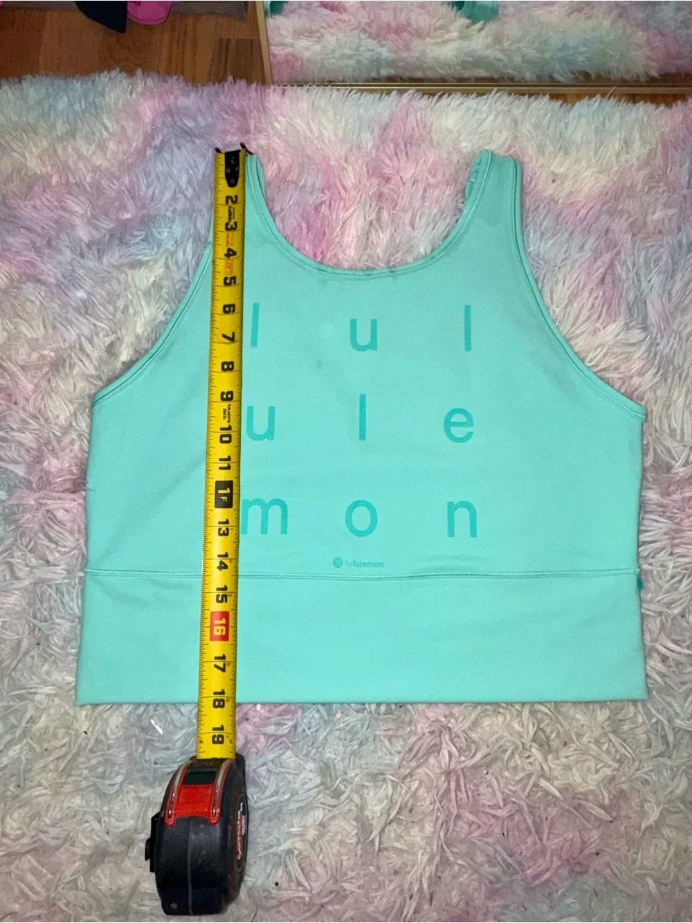 lululemon Power Pivot Everlux Tank Top - Wild Mint / Sports bra size 12-14